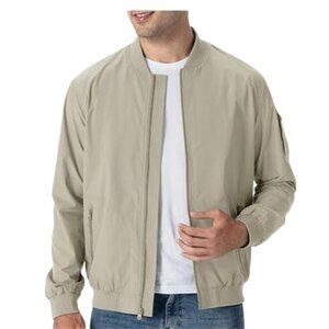NEW TBMPOY Men's Lightweight Windbreaker Khaki XL